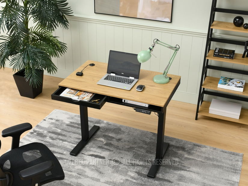 Masă PC Osto 100 (stejar negru + negru)