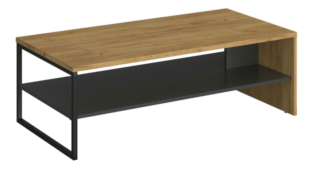 Măsuță de cafea SANTAKA (stejar craf auriu + antracit)