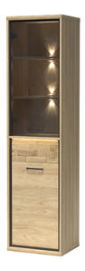 Vitrína Milley 04 (s LED osvetlením) (hikora)