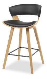Scaun bar CH70 (negru + stejar)