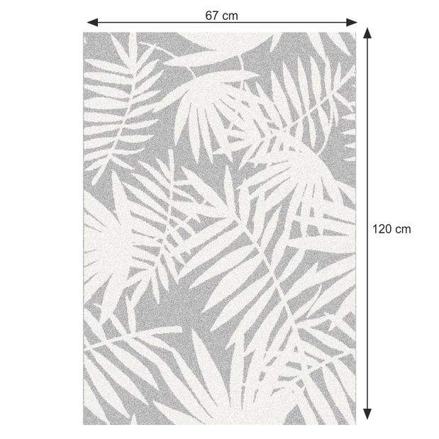 Covor 67x120 cm Interesante 2 (gri + alb)