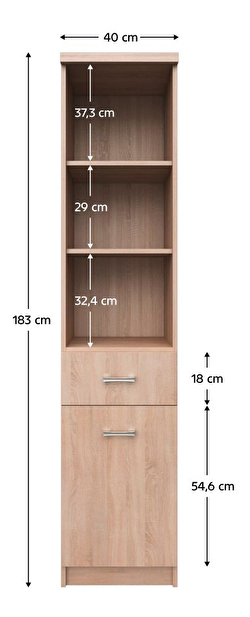 Raft Topta Typ 33 1D1S (Stejar sonoma)