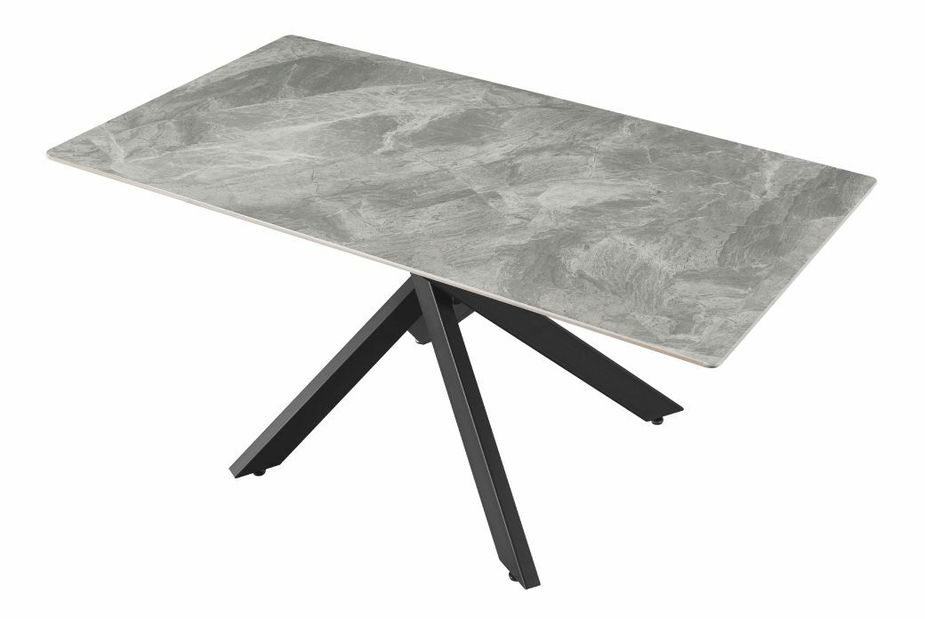 Blagovaonski stol 160 XENOS (svijetlosiva + crna) (za 6 do 8 osoba)