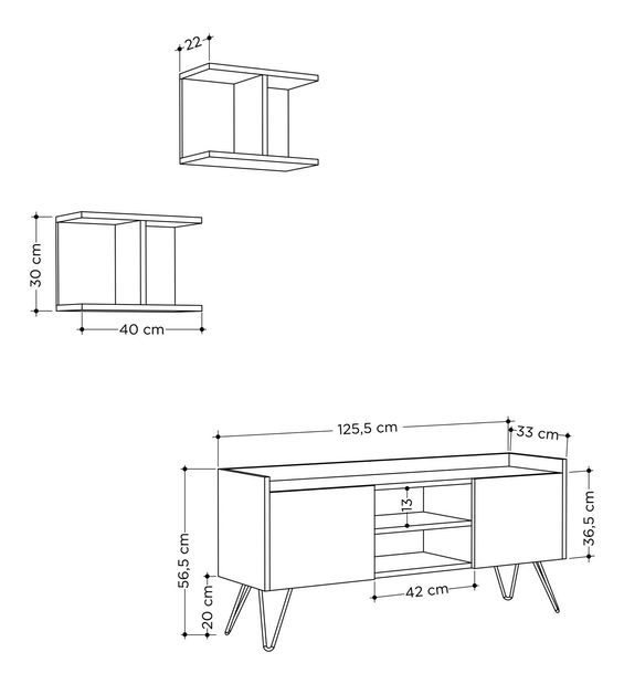 TV asztal/szekrény Asir Klapy