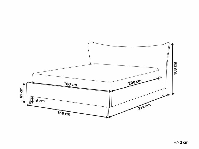 Franciaágy 160 cm Chaza (szürkésbarna)