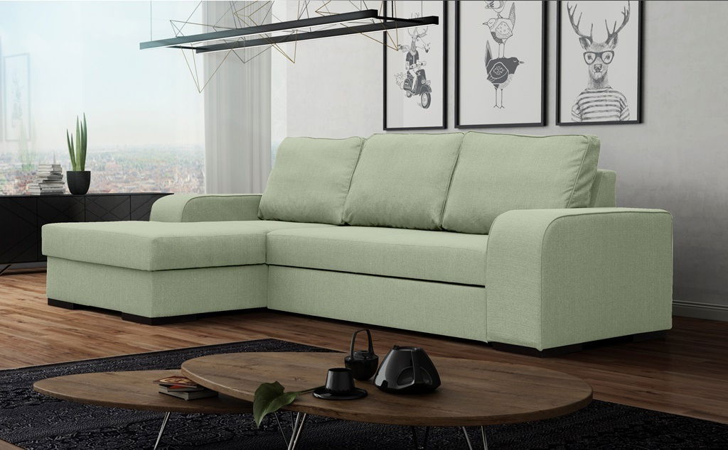 Sarokkanapé Fonda (zöld) (B)