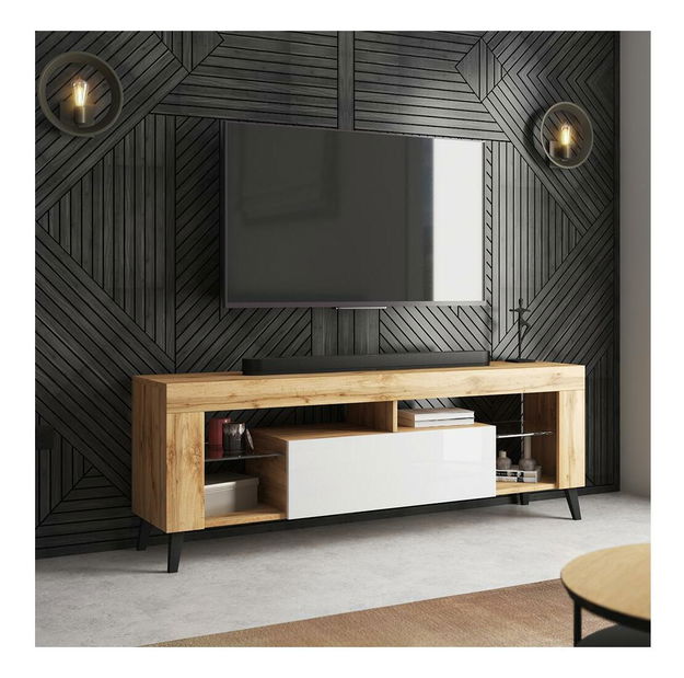 TV ormarić/stolić Huricane (hrast lancaster + bijela)