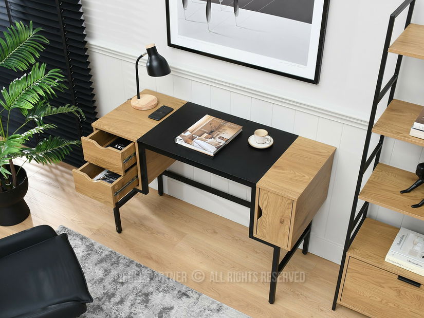 PC stol Loftego (hrast + crna)