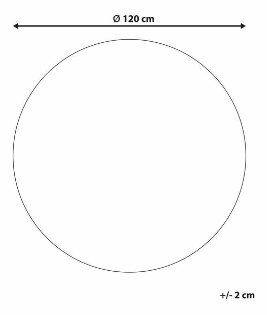 Szőnyeg ⌀ 140 cm Beliani Bitlla (fekete)