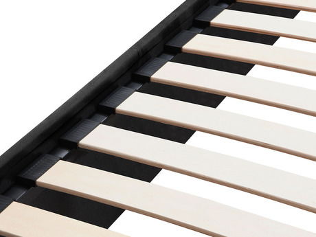 Pat matrimonial 180 cm Telosa New (Gri deschis + Negru) (cu somieră)