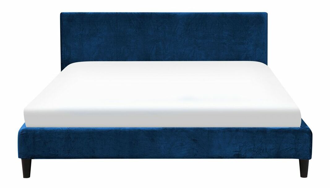 Bračni krevet 160 cm FUTTI (s podnicom) (plava)