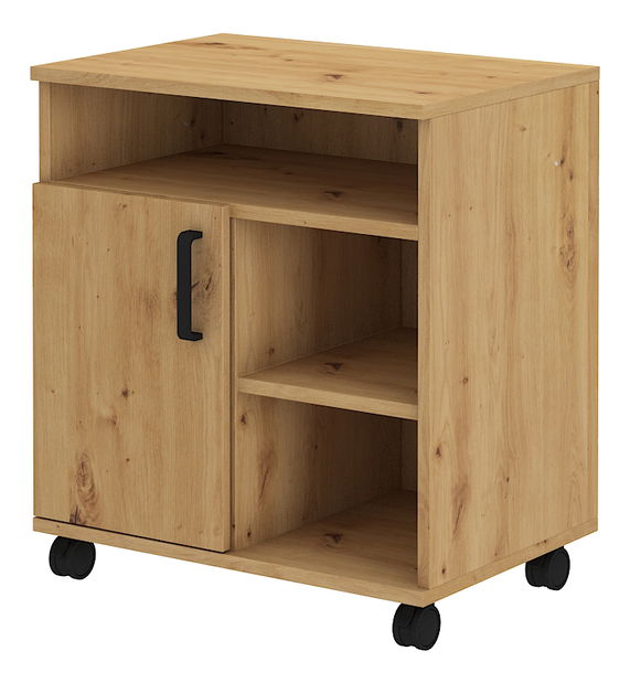 Dulap cu roți/ Container Mantela 230 (stejar artisan + negru)