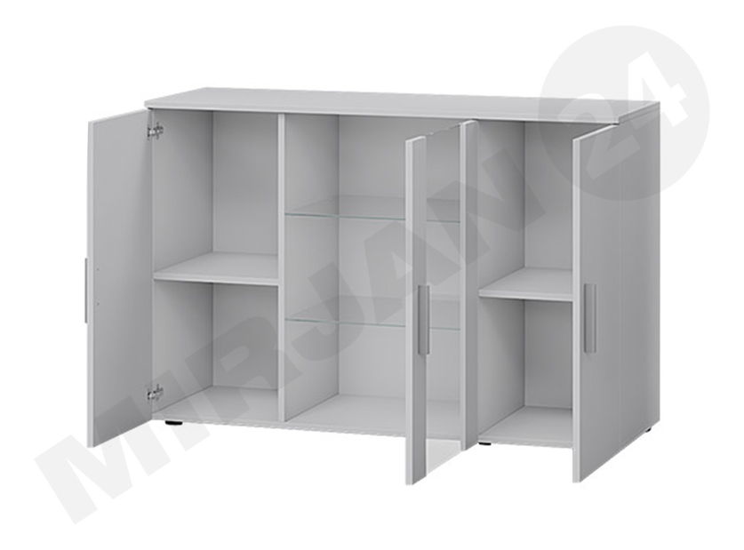 Vitrină Belario B7 (stejar lefkas + negru)