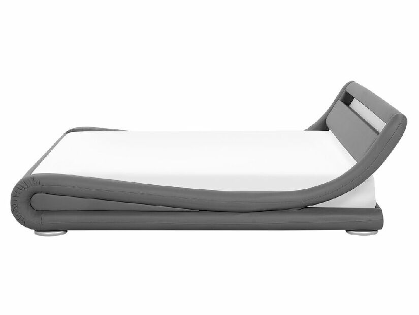 Manželská vodná posteľ 160 cm Anais (sivá) (s roštom a matracom)