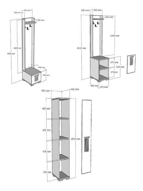 Predsieňová zostava Vipapo 1 (antracit + biela) 
