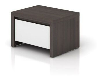 Nočný stolík BRW Kaspian KOM1S (wenge + lesk biely)