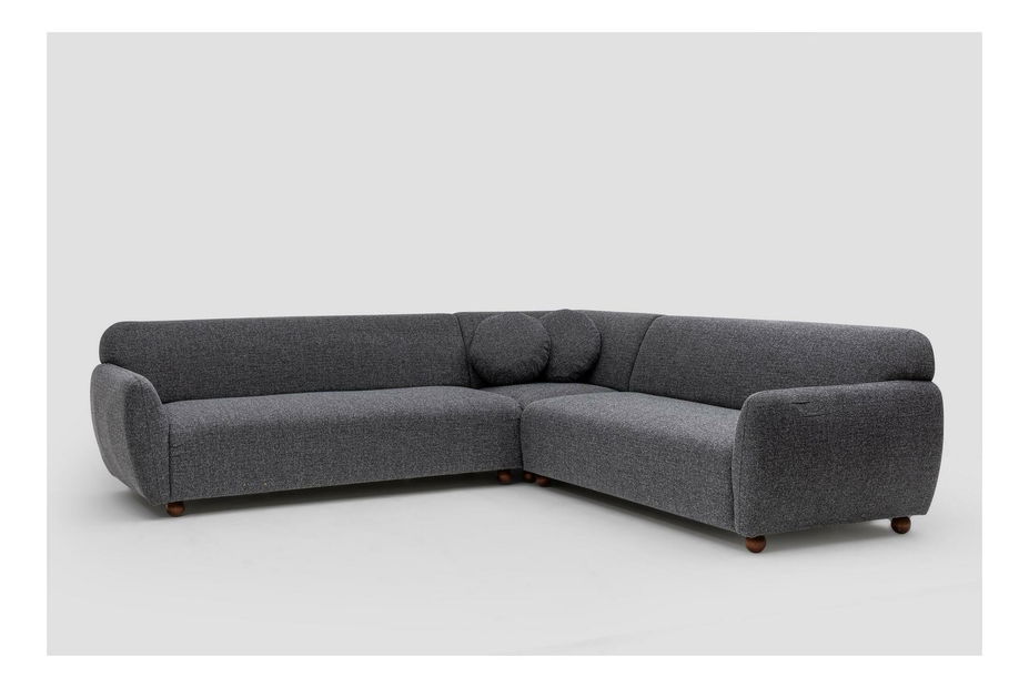 Kutna garnitura Edoletta 2 (tamnosiva)