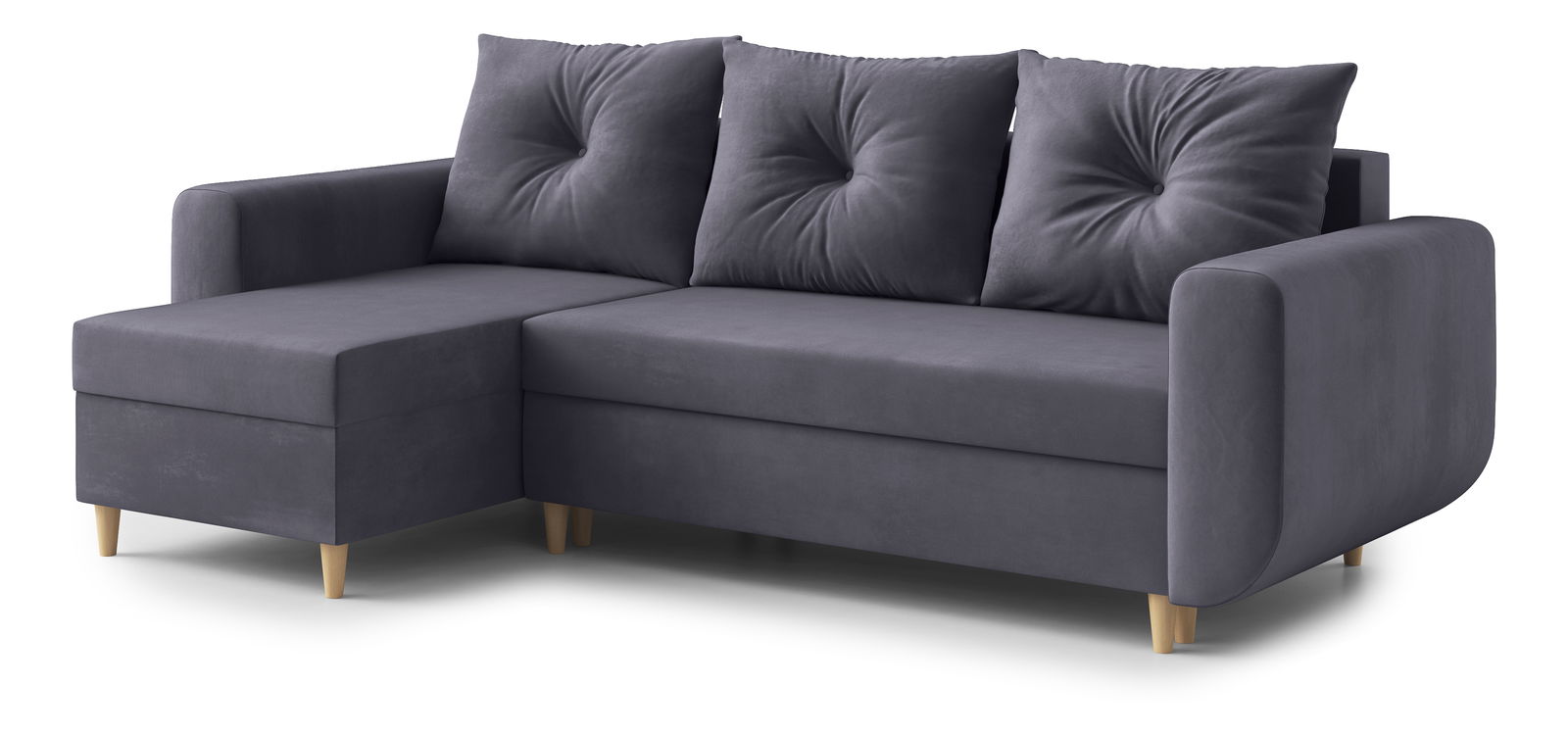 Sarokkanapé Eugenie (B) (sötétszürke)