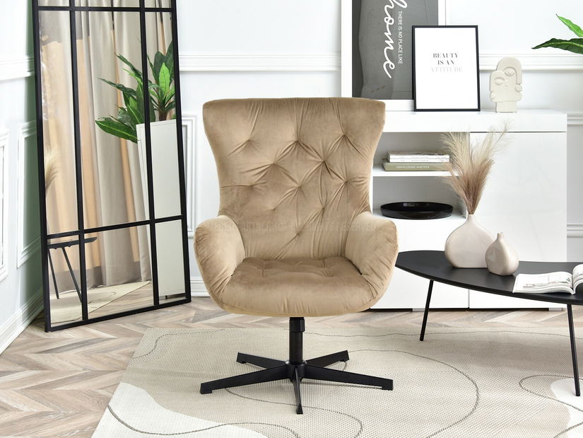 Fotoliu Aaron (bej + negru)