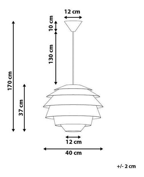 Závesná lampa Cheroke (biela)