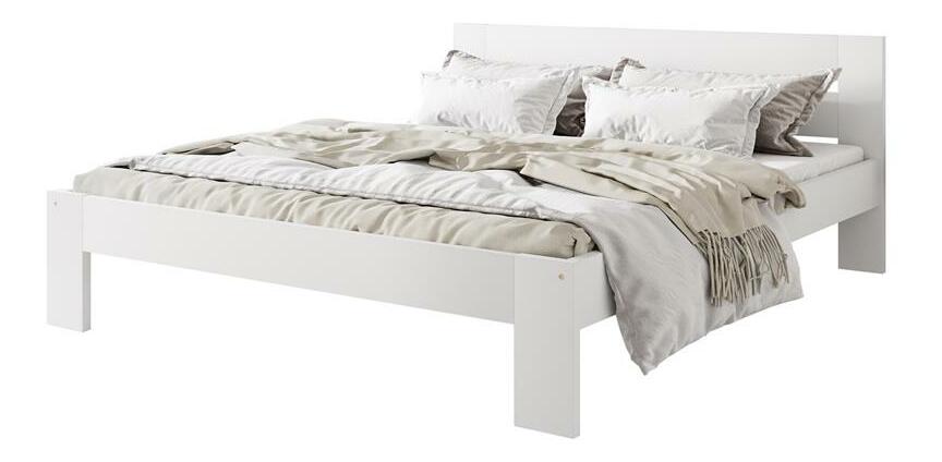 Manželská posteľ 160 cm Matilly 160 (bez matraca) (biela)