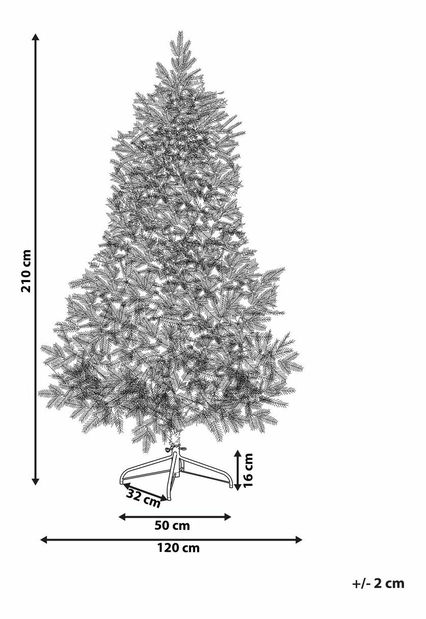 Vianočný stromček 210 cm Truett (zelená) 