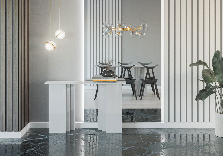 Măsuță consolă Marabo (alb lucios)