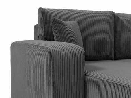 Rohová sedačka U Euston U S (sivá + čierna) (s úl. priestorom)