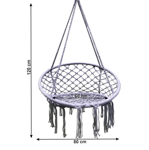 Závesné hojdacie kreslo Amarea (sivá) *výpredaj