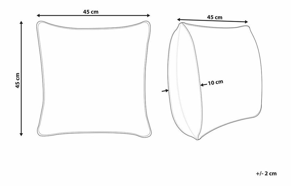 Pernă decorativă 45 x 45 cm Upad (multicolor)