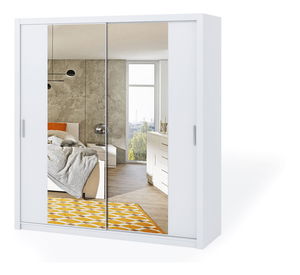 Dulap de haine Bonaparte SZ200 (Alb) (cu oglindă)