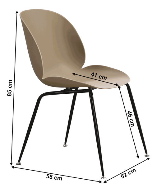 Jedálenská stolička Ikaite (béžová + čierna)