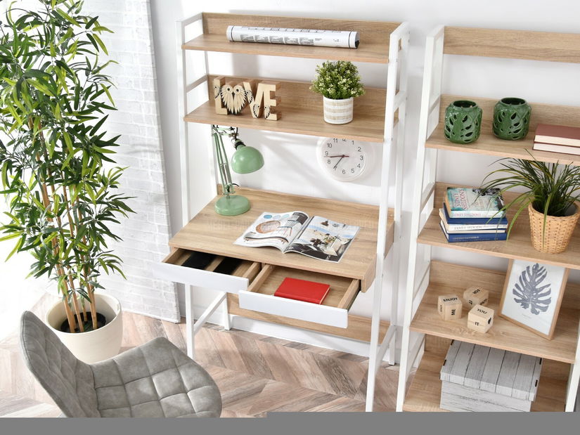 Masă PC Boge B (stejar + alb)