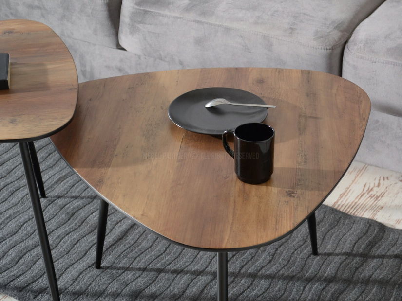 Dohányzóasztal Rossi Zest Xl (dió + fekete)