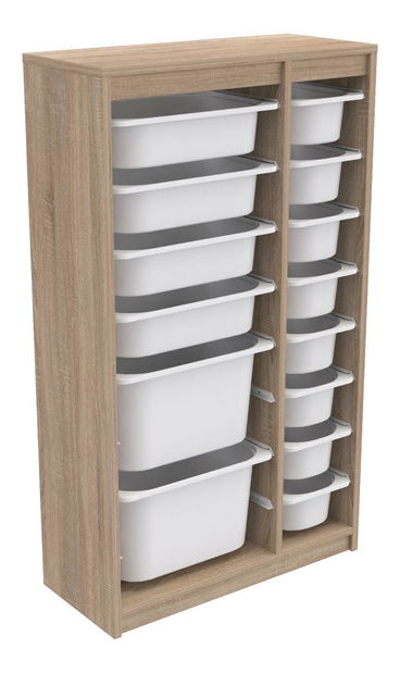 Organizator za igračke Dremonka 6 (hrast sonoma + bijela)