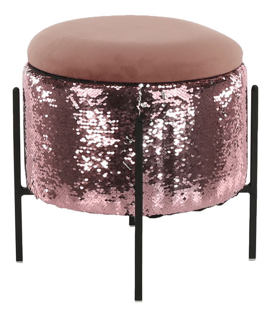 Taburetka Tania (ružová + čierna) *bazár