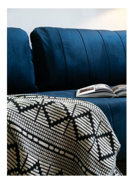 Háromszemélyes kanapé Newbie (tengerészkék + fekete)