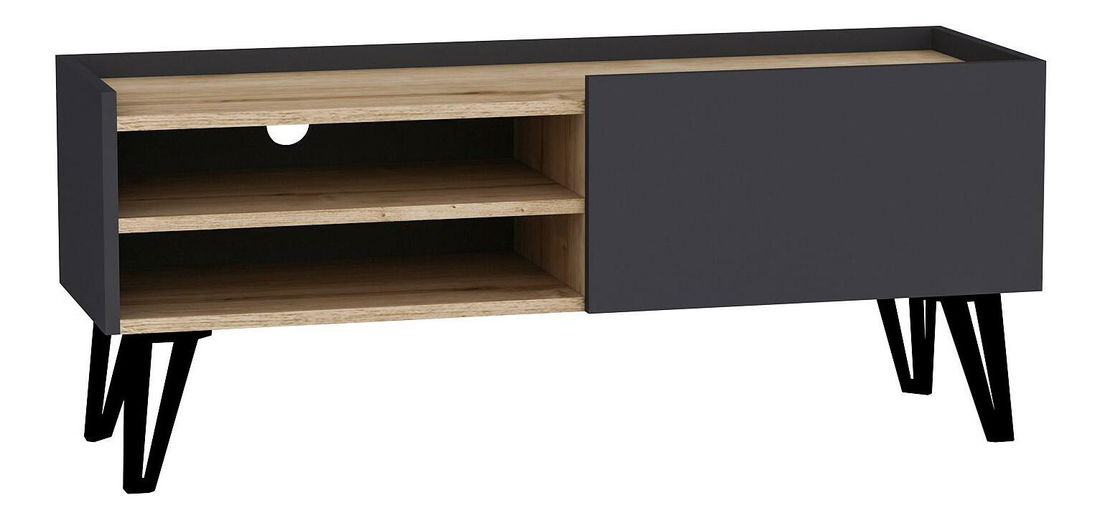 Pomoćni stolić Tilata 2 (zafirov hrast + antracit)