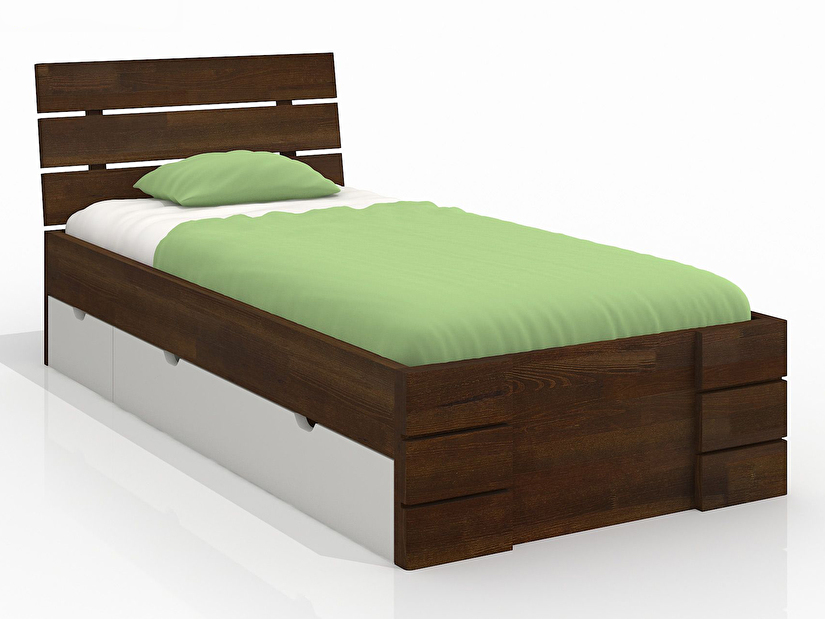 Jednolôžková posteľ 90 cm Naturlig Kids Lorenskog High Drawers (borovica) (s roštom)