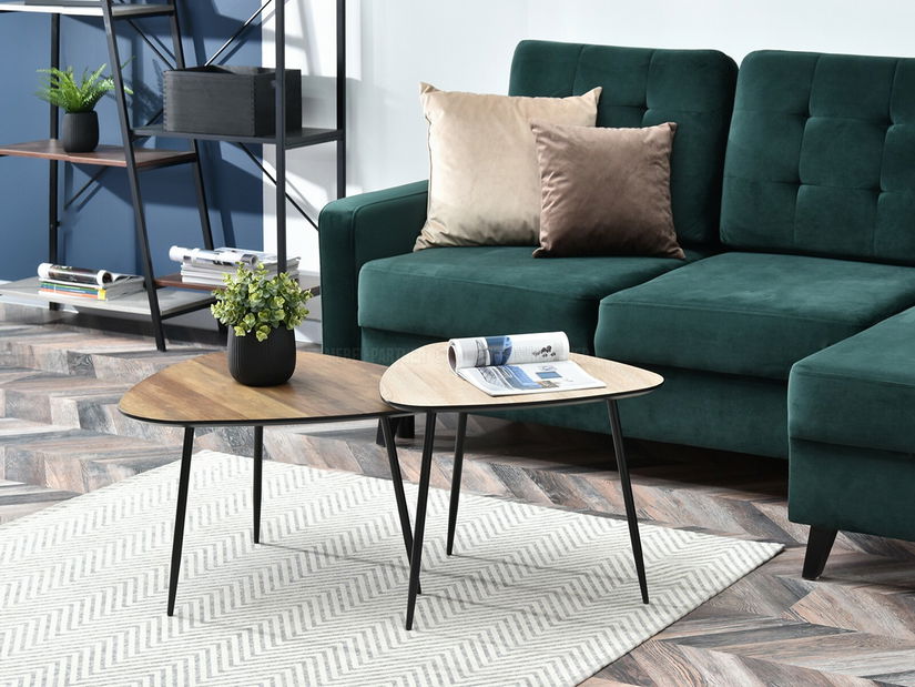 Măsuță de cafea Rossi Zest Xl (nuc + negru)