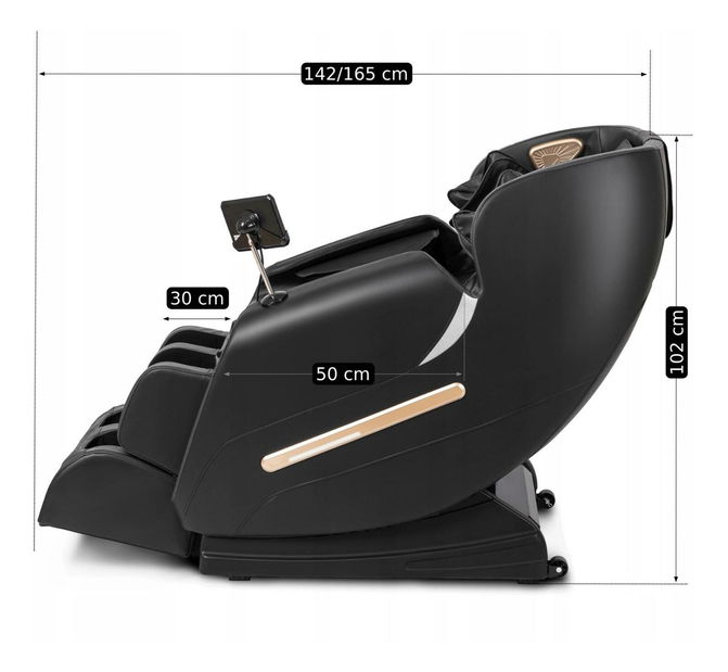 Masážne kreslo Visita Max (čierna) 