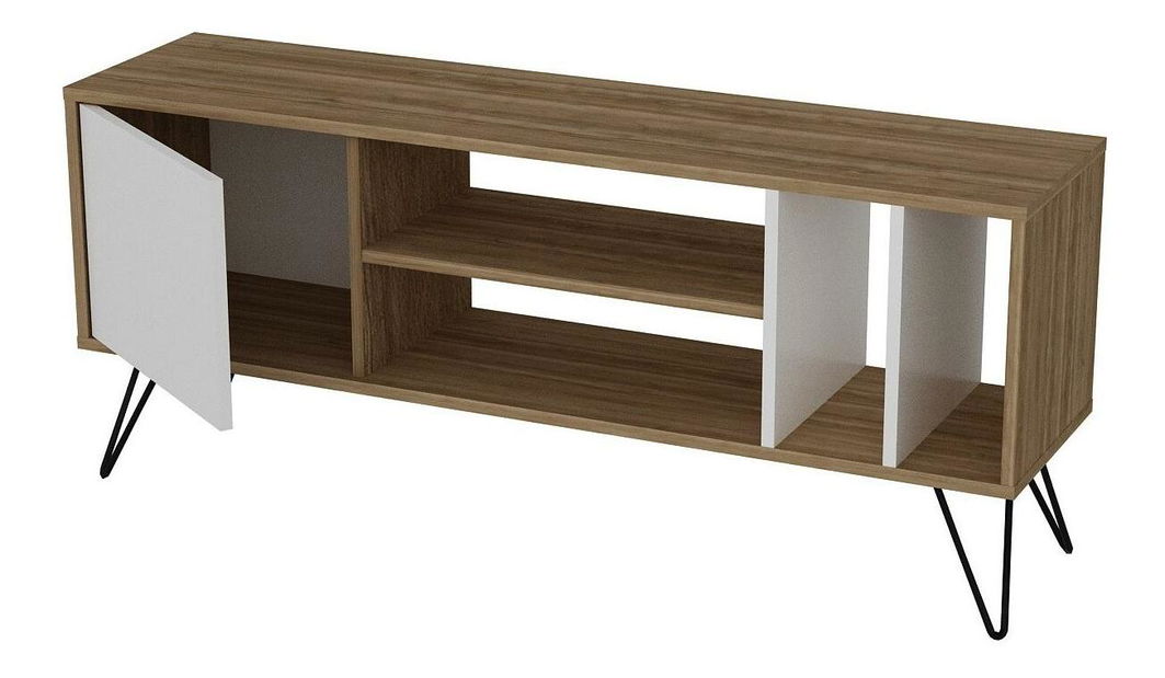 TV stolić/ormarić Mistique 140 (orah + crna + bijela)