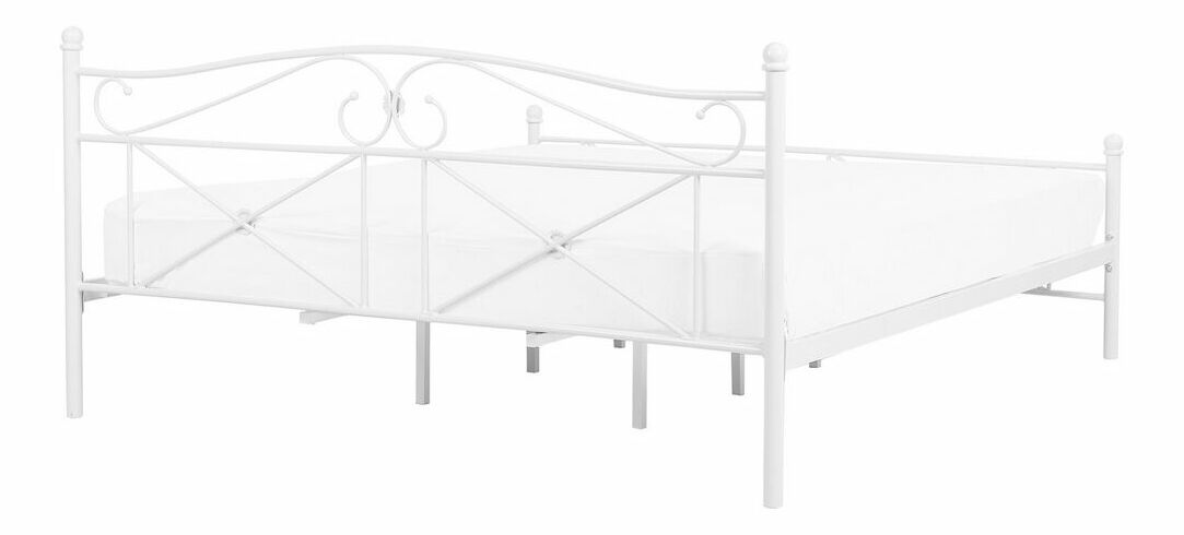 Bračni krevet 180 cm RANDEZ (s podnicom) (bijela)