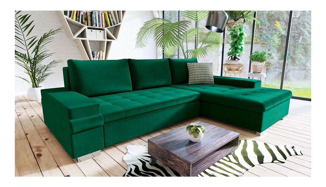 Rohová sedacia súprava Kanton Mini (biela + sivá) *bazár