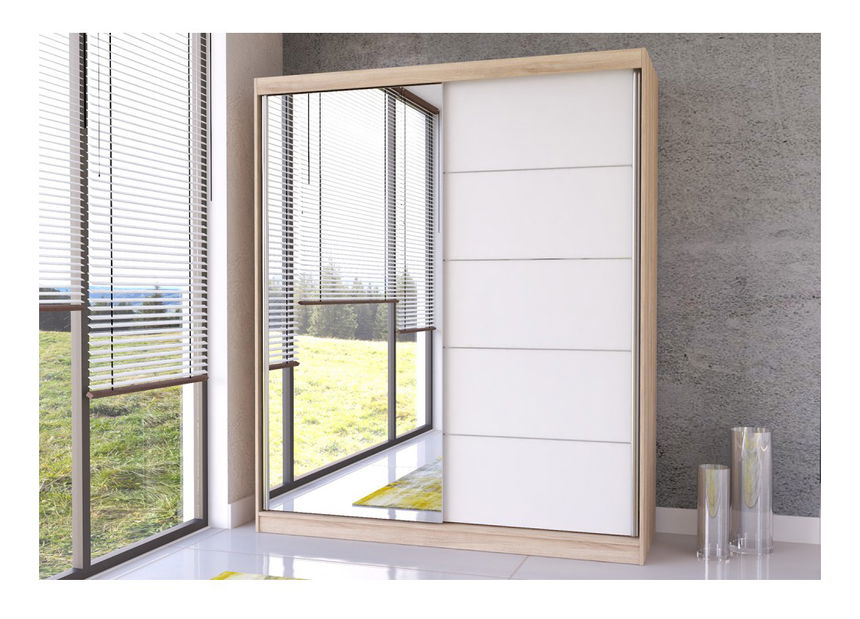 Šatníková skriňa Beyla 03 (dub sonoma + biela)