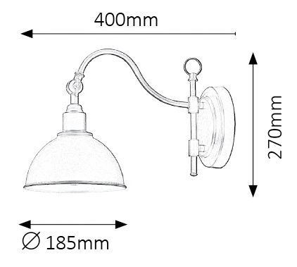 Nástenné svietidlo Marc 2273 (matná čierna)