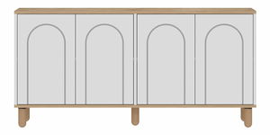 Skrinka Faya (dub zafírový + biela)