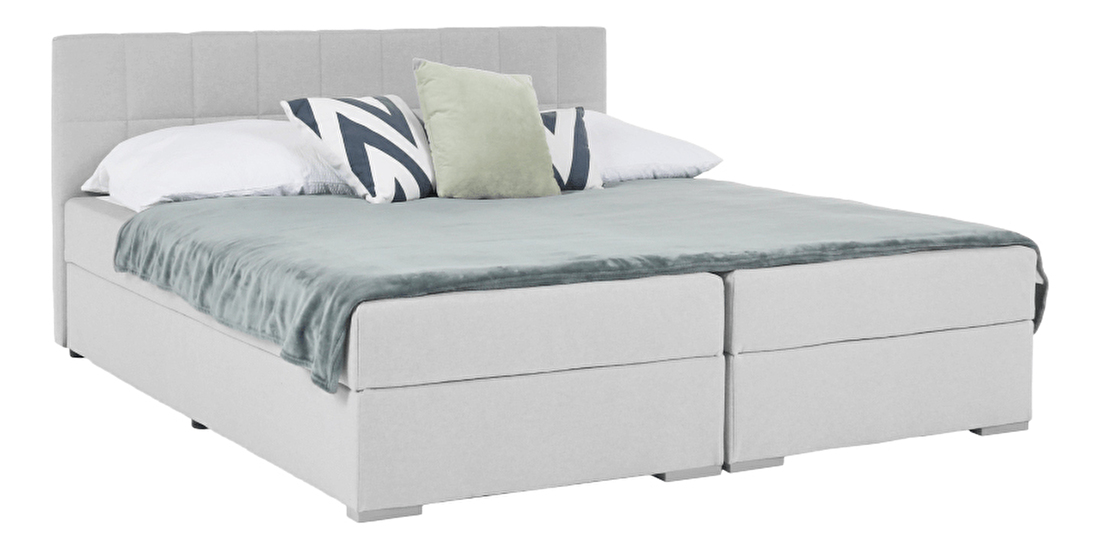 Franciaágy Boxspring 160 cm Ferrati (szürke + barna)