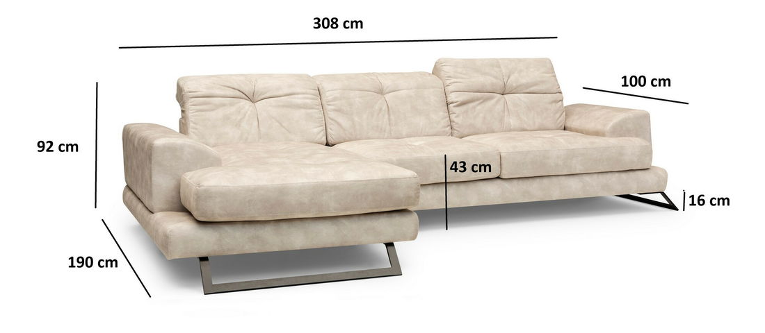 Rohová sedačka Frilana (hnedá) (L)