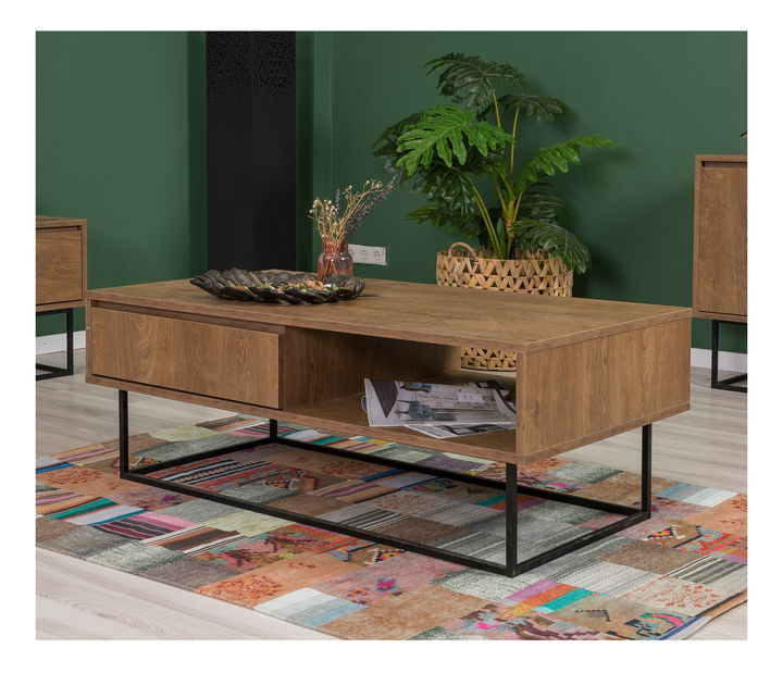 Nappali szett Laxi 6 (dió + fekete)